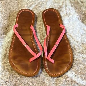 Casual Pink and Brown Sandals with Decorative Straps
